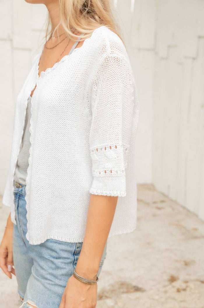 Calliope Short Sleeve Cardigan-Sweaters-Uniquities