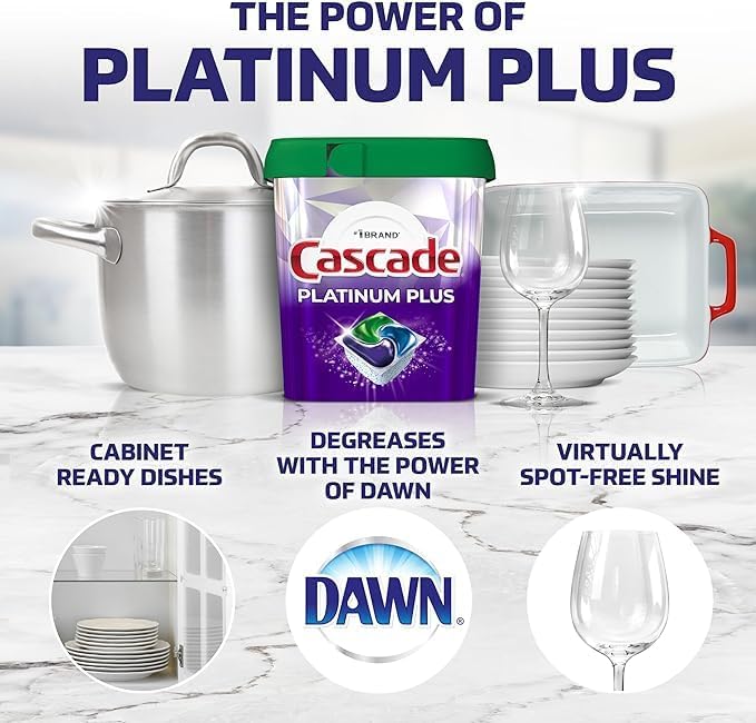 Cascade Platinum Plus Action Pacs Dishwasher Detergent Capsules, 81 Count - Shoppers-kart.com
