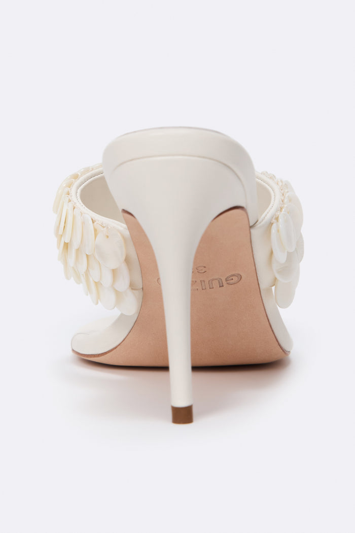 Celeste Paillette Thong Sandal in Ivory