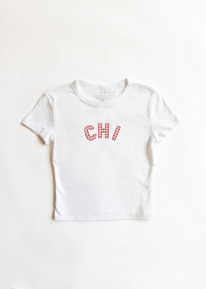 Chi Gingham Baby Tee
