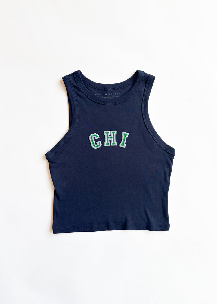 Chi Racer Tank - Navy