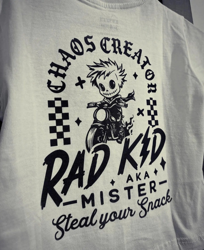 Child Chaos Creator white T-shirt🖤 Claxton Creations GB