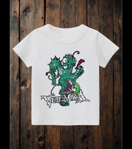 ClaxtoncreationsGB-Rock band collection- white Tee Claxton Creations GB