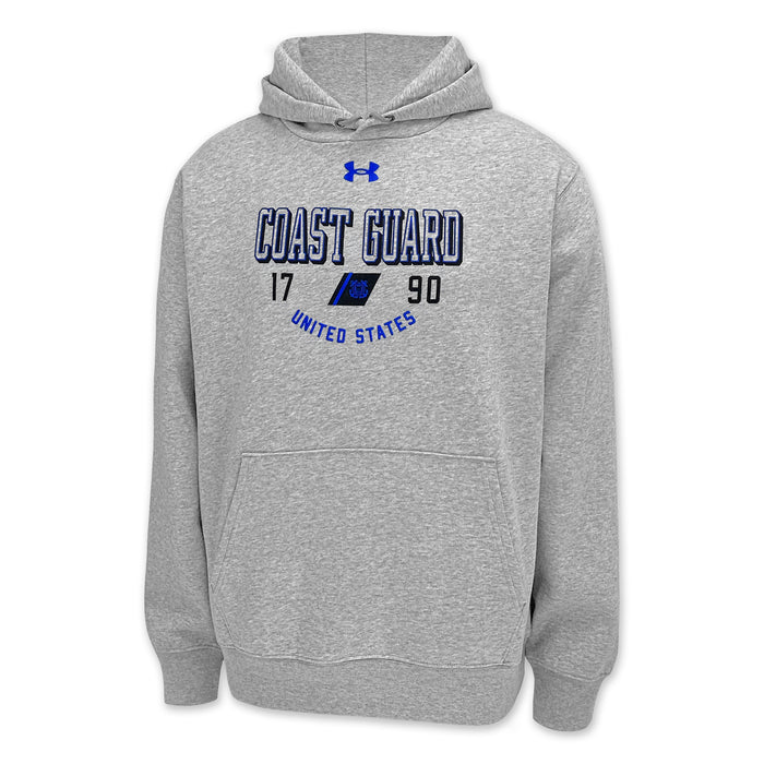Coast Guard Under Armour 1790 Icon Fleece Hood (Grey)