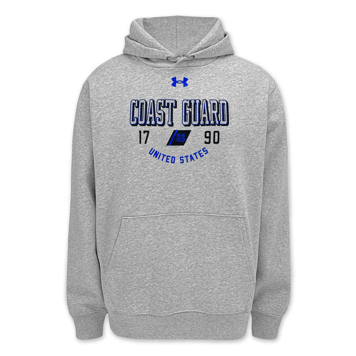 Coast Guard Under Armour 1790 Icon Fleece Hood (Grey)