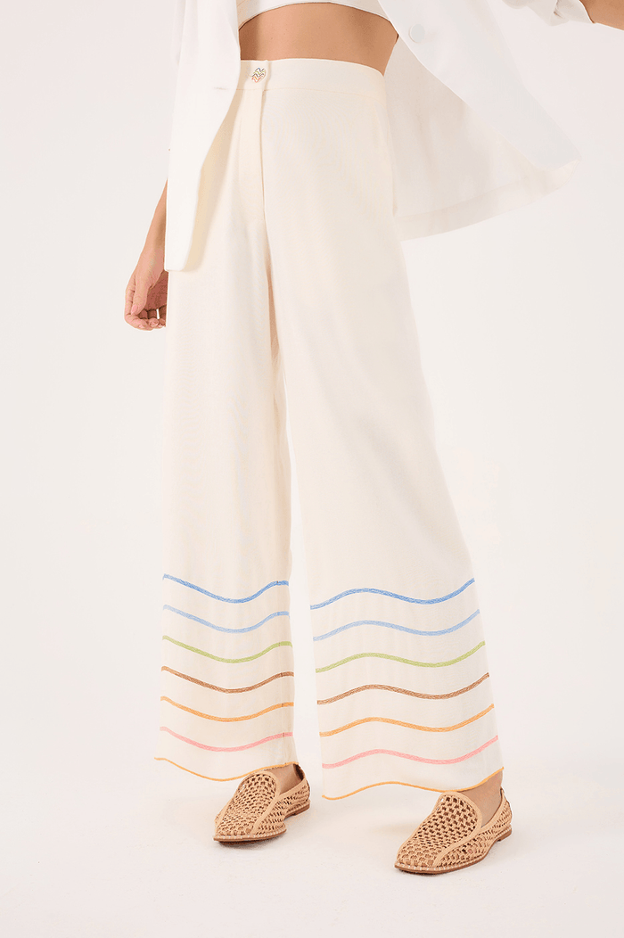 Colorful Waves Embroidered Linen Pants_2