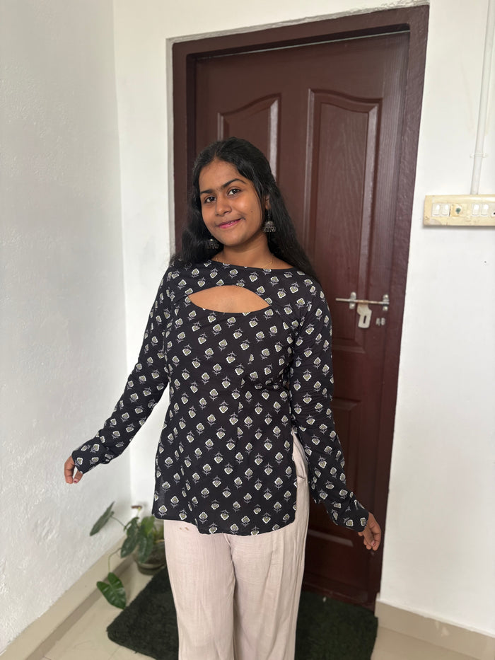 Convertible Black Kurti