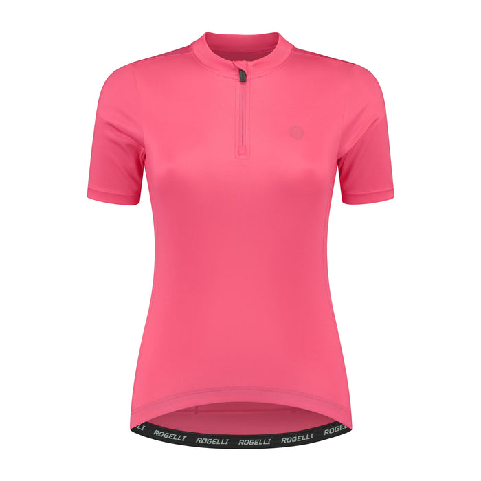 Rogelli Core fietsshirt dames roze korte mouw voorkant.