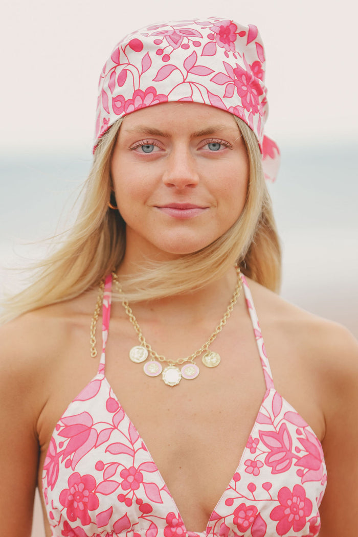 Cotton Floral Bikini In A Bag | Pink