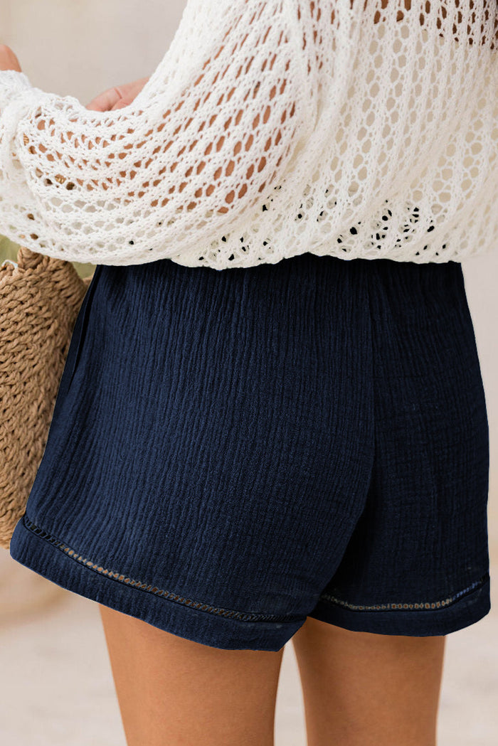 Cotton Gauze Paper-bag Shorts - Bottoms/Casual