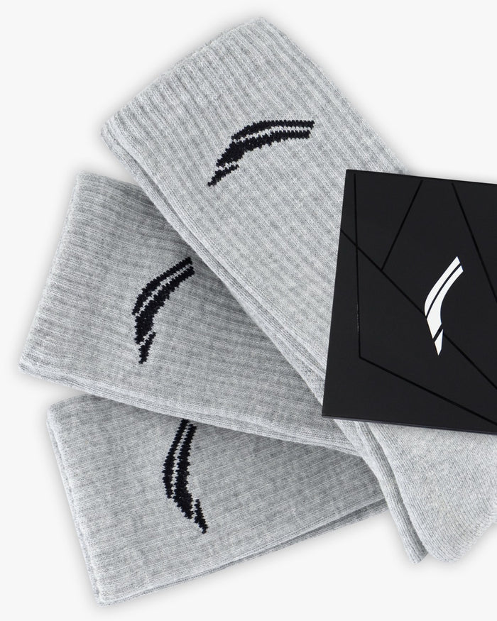 Crew Socks 3 Pack - Grey