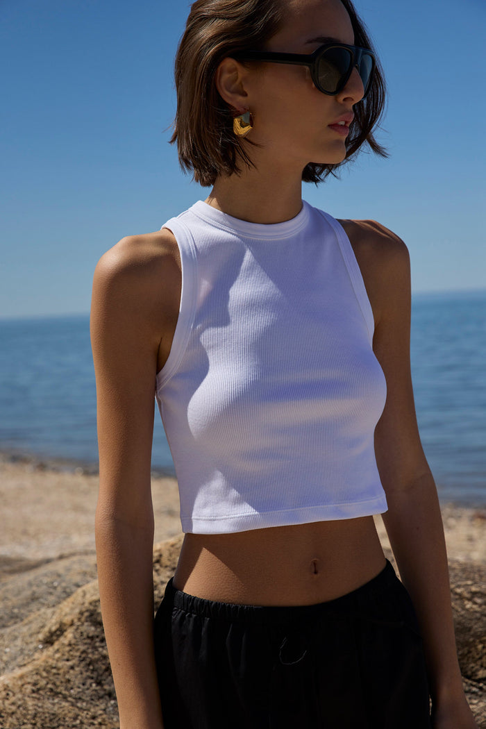 Cropped Not So Basic Tank-Tops/Blouses-Uniquities