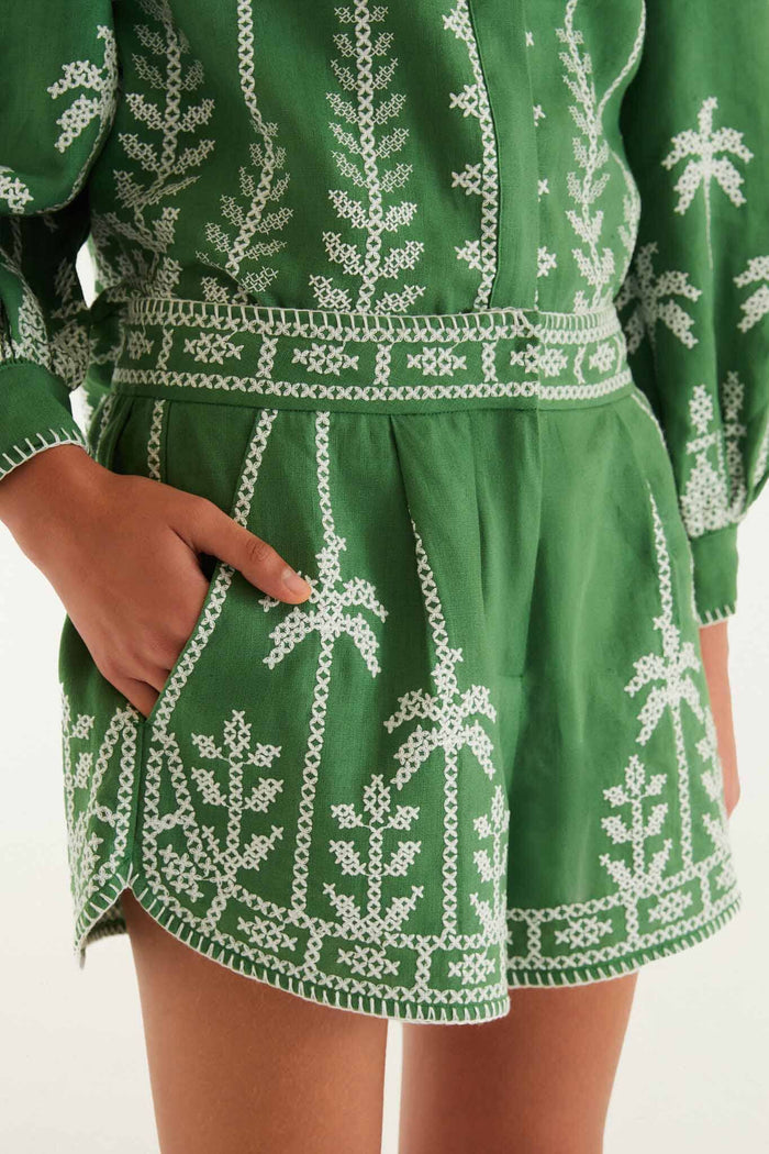 Cross Stitch Embroidery Short-Bottoms-Uniquities