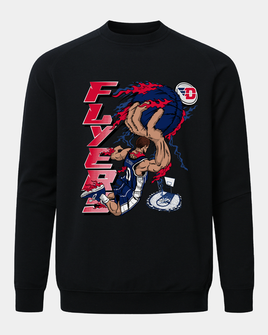 Dayton Slam Dunk Meridian Black Crewneck