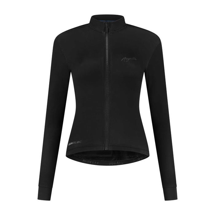 Rogelli Distance fietsshirt dames zwart lange mouw voorkant.