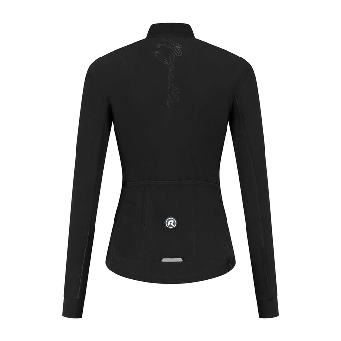 Rogelli Distance fietsshirt dames zwart lange mouw achterkant.