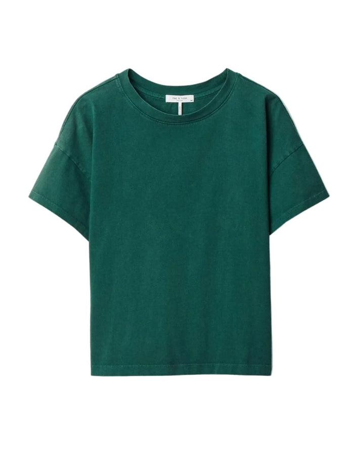Distressed Wash Kelly Boxy Tee-Tee Shirts-Uniquities