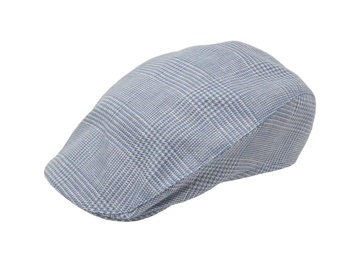 Sky Blue and Glen Check Linen / Small
