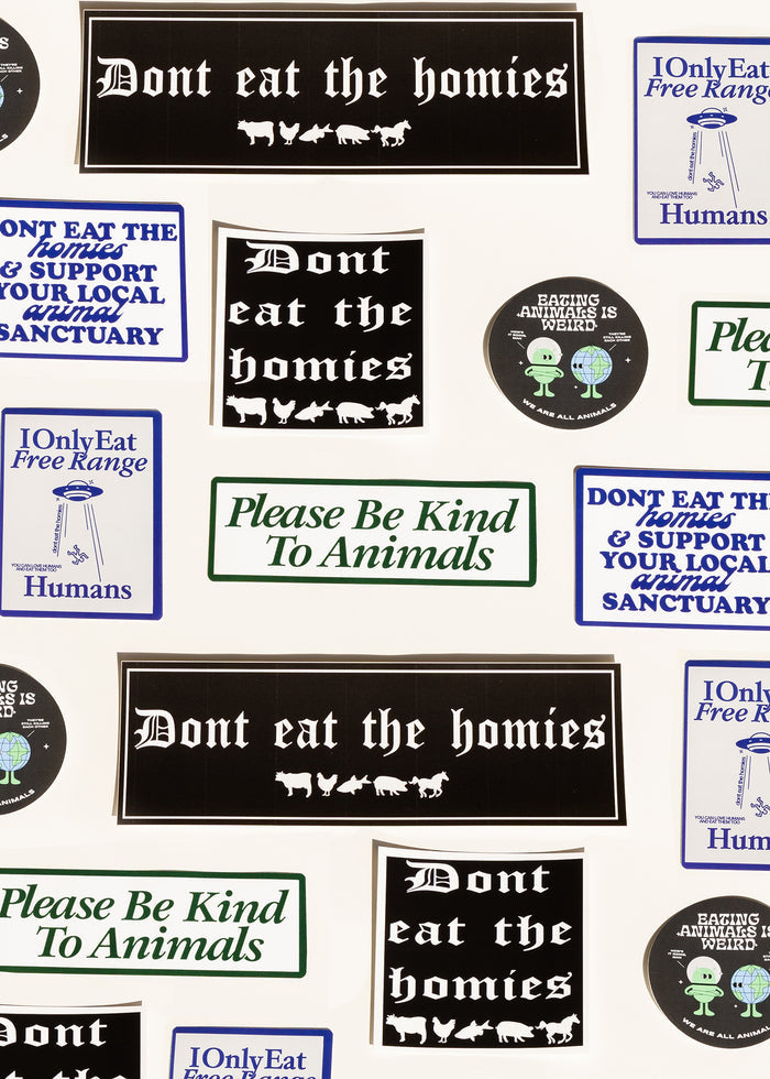 EATING ANIMALS IS WEIRD STICKER