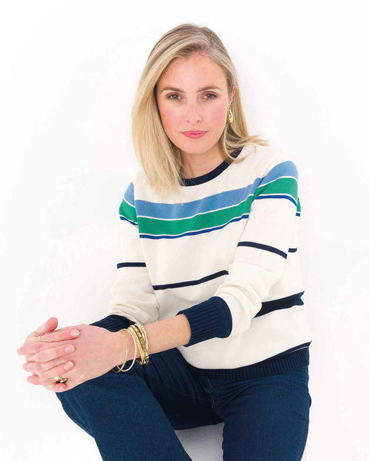 Ellis Striped Pure Cotton Jumper - The Classic Boutique