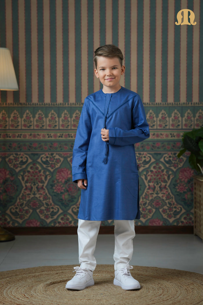 Emrati Kurta Set Blue For Boys