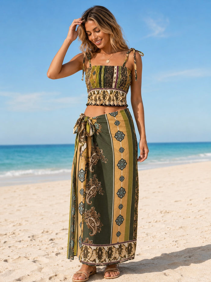 Enrica Paisley Co-Ord Lime
