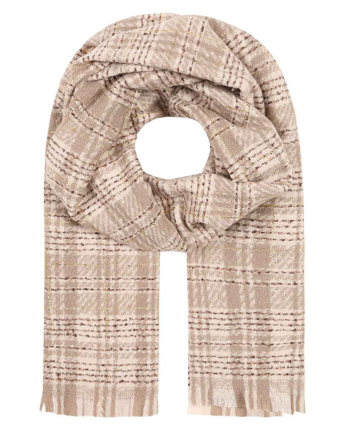 Evelyn Checked Pure Viscose Scarf - The Classic Boutique