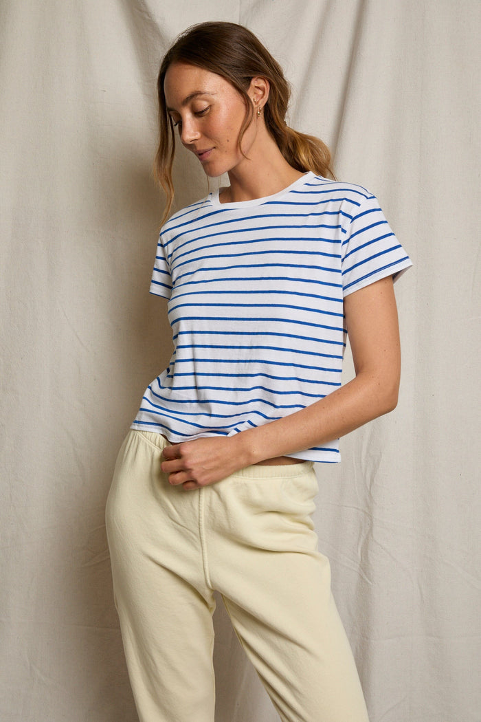 Everett Stripe Boxy Tee-Tee Shirts-Uniquities