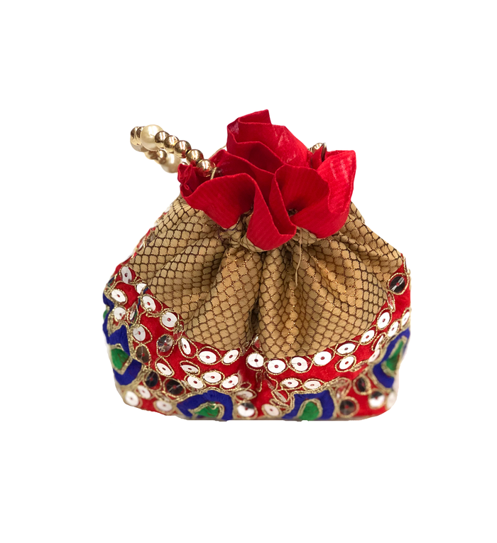 Fancy Red Potli Purse