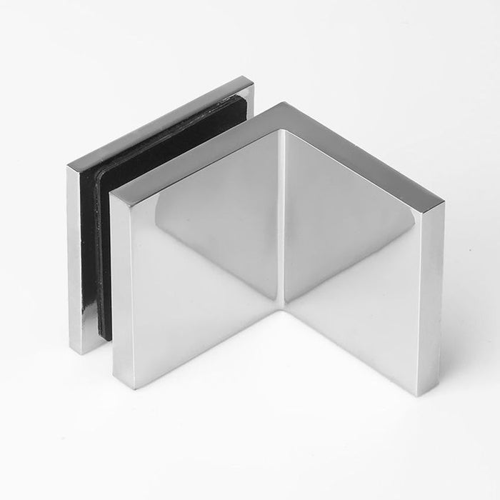 Forge Frameless Shower Screen Bracket Glass to Wall 90 Degrees Adjustable - Chrome - Image 1