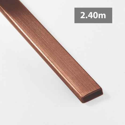 FORGE Frameless Sliding Shower Rail 2400mm Brushed Rose Gold / Copper