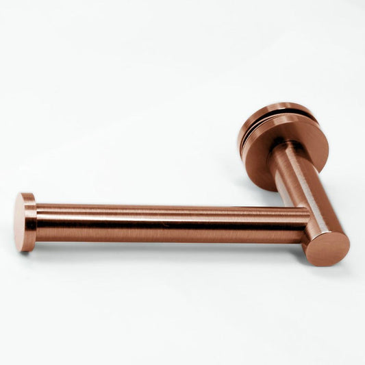 Forge Shower Toilet Roll Holder for hower screen , fits to glass .  Brushed Rose Gold /Copper
