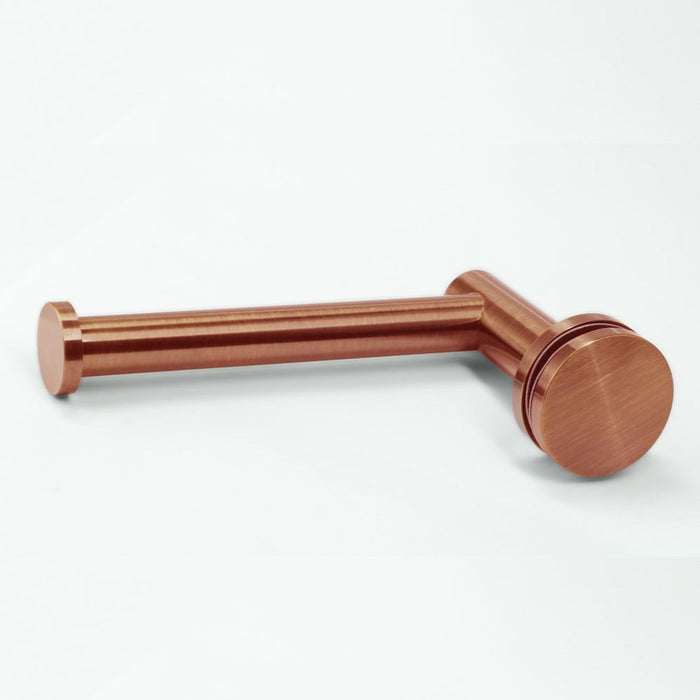 Forge Shower Toilet Roll Holder for hower screen , fits to glass .  Brushed Rose Gold /Copper