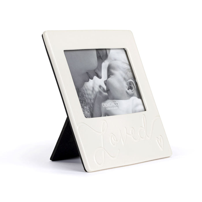 Frame Cream Luxurious Baby Loved Photo - 8x8in