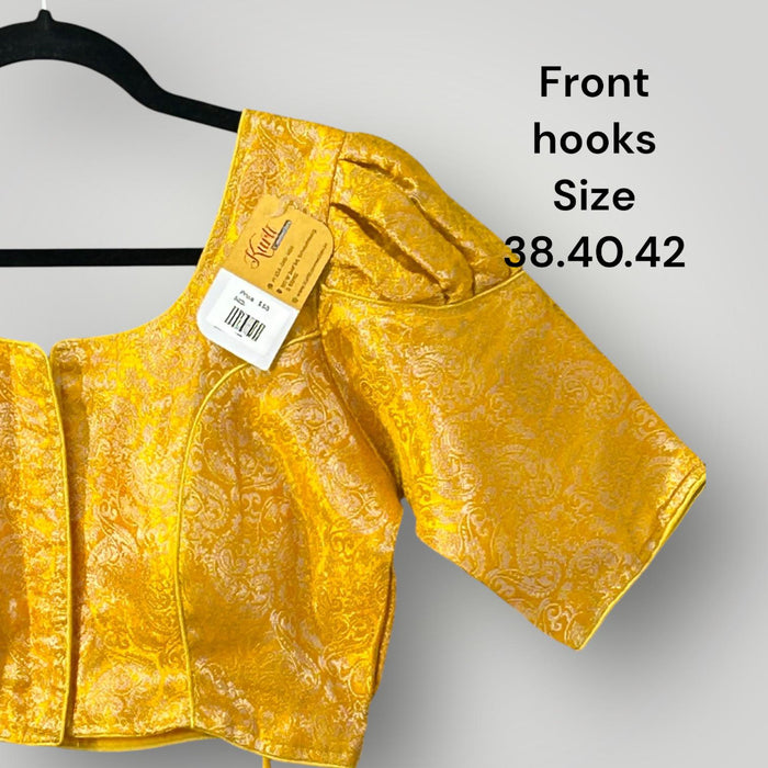 Golden Yellow Blouse - Kurti Connection USA