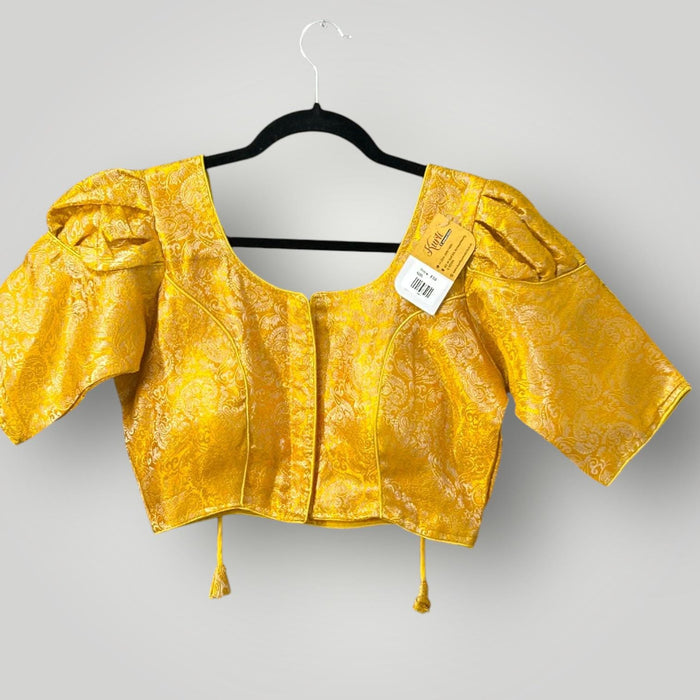 Golden Yellow Blouse - Kurti Connection USA