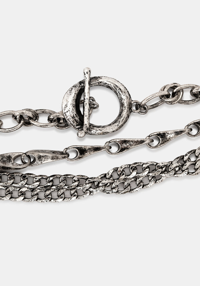 Golia Layered T-Bar Chain Bracelet