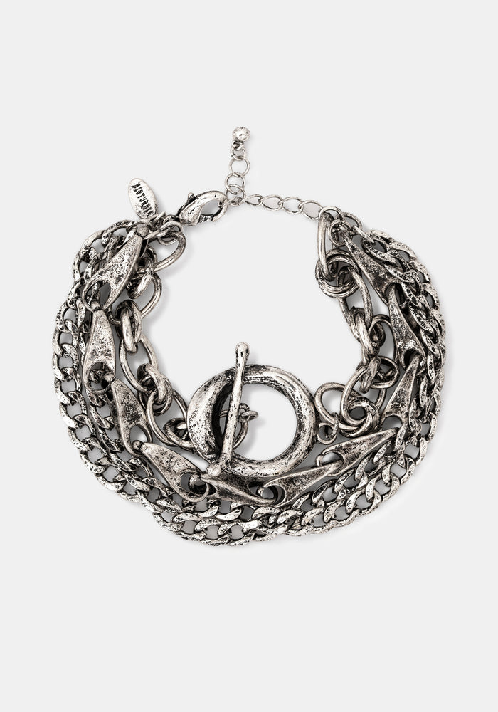 Golia Layered T-Bar Chain Bracelet