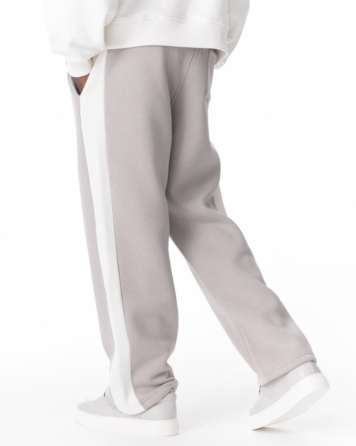 Gray-White Sweatpants With Stripes on Side (7)