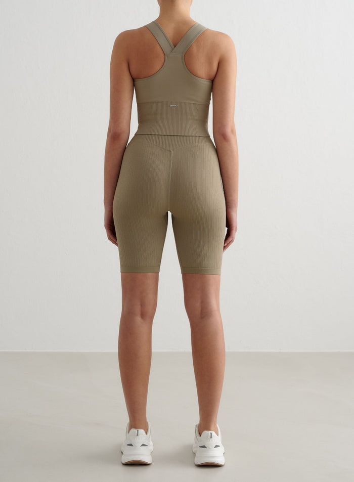 Green Tea Ribbed Seamless High Support Bralette