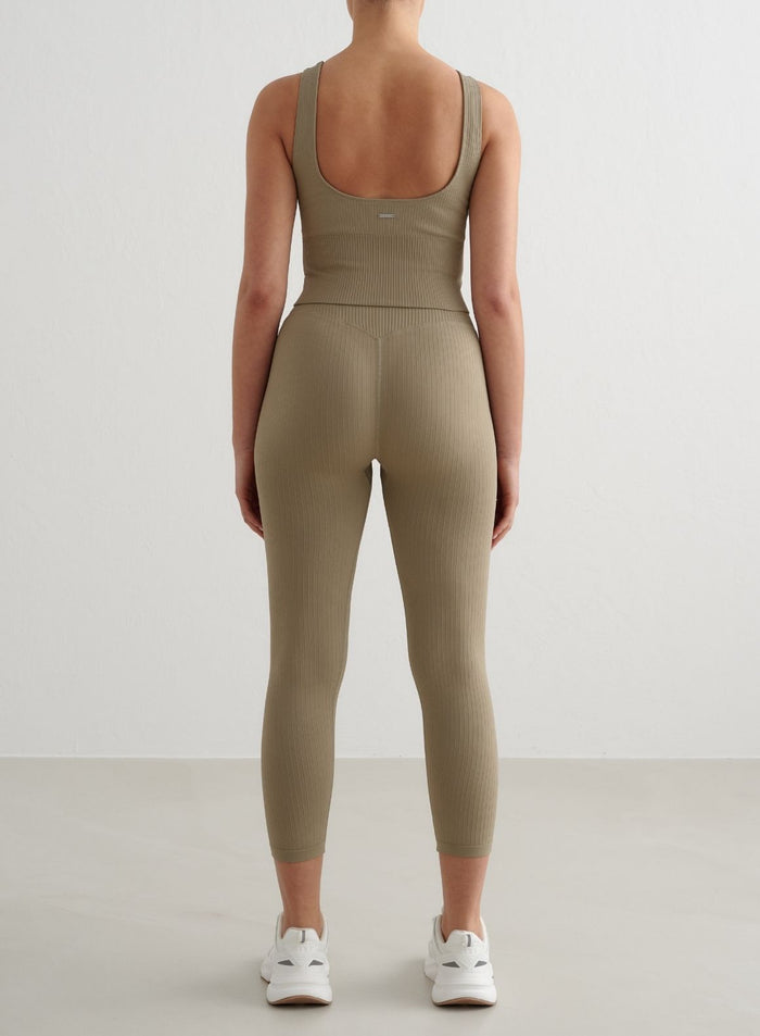 Green Tea Ribbed Seamless Shaping Bralette