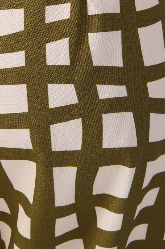 Green Trama Pockets Belted Pants_7