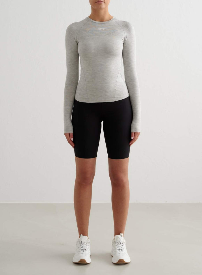 Grey Melange Soft Basic Long Sleeve