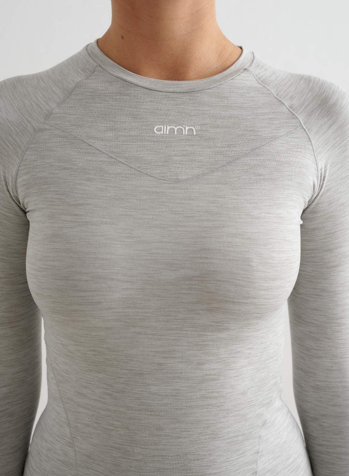 Grey Melange Soft Basic Long Sleeve
