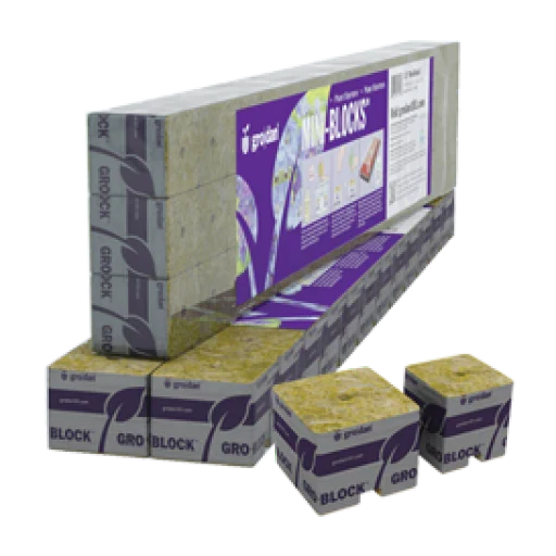 Grodan Improved Stone Wool Delta Starter Mini-Blocks - 2 inch x 2 inch x 1.5 inch Case