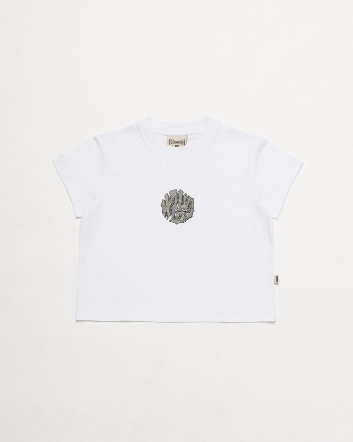 Grounded Logo Cropped T-Shirt - White