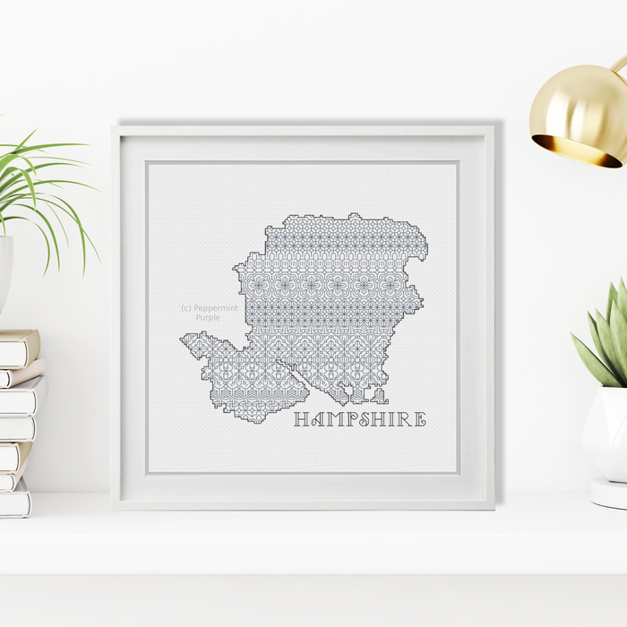 Hampshire Blackwork Pattern by Peppermint Purple