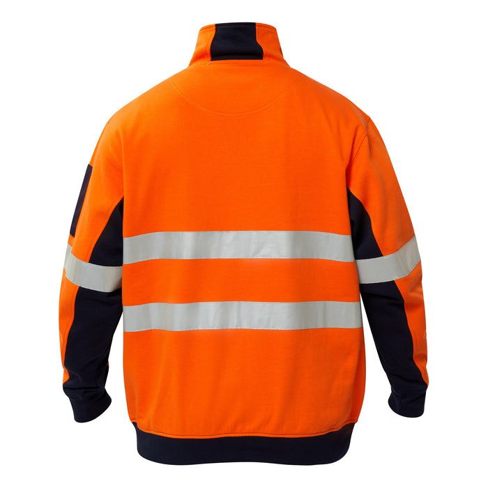 Hi Vis Half Zip Cotton Reflective Pullover