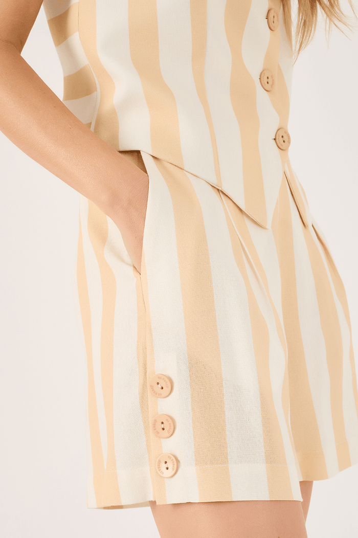 Horizonte Print Linen Shorts_3