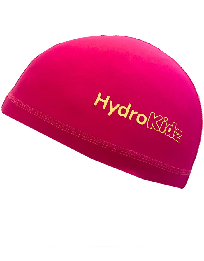 HydroKidz Children’s Lycra Fabric Swim Cap - Pink - Swimming Caps